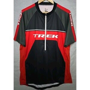 Bontrager Trek Cycling Jersey Half Zip Shirt, Men's Sz XL, Black/Red 9466